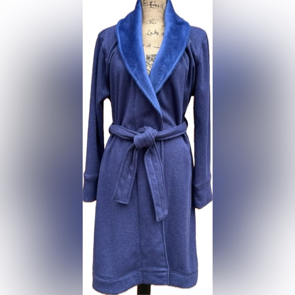 Ugg Australia Duffield II Wrap Robe Size Large Navy Blue - Picture 1 of 13